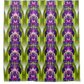 Purple Berries Abstract Nature Art Pattern    Douchegordijn (Voorkant)