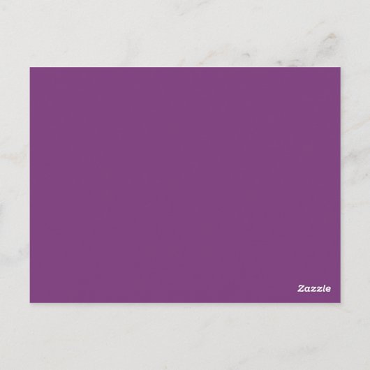 Purple Berry Greenery Leaves Wedding Save the Date Briefkaart (Achterkant)