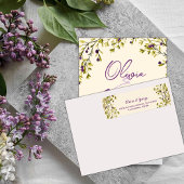 Purple Berry Greenery Wedding Return Address Label