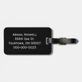 Purple Bicycle On White Bagagelabel (Achterkant horizontaal)