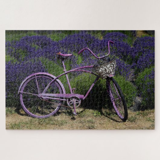 Purple Bike | Lavender Fields Legpuzzel (Horizontaal)