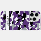 Purple Black Camouflage Personalized Case-Mate iPhone Case (Achterkant (horizontaal))