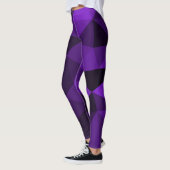 Purple black geometric mesh pattern leggings (Links)