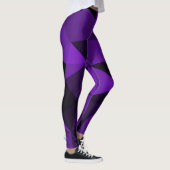 Purple black geometric mesh pattern leggings (Rechts)
