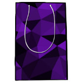 Purple black geometric mesh pattern medium cadeauzakje (Voorkant)