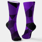 Purple black geometric mesh pattern sokken (Gebogen)