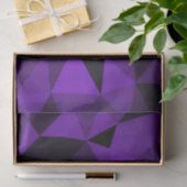 Purple black geometric mesh pattern tissuepapier (Geschenk)