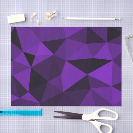 Purple black geometric mesh pattern tissuepapier (Craft)