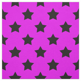 Purple Black Stars Pattern Decorative Textile Stof