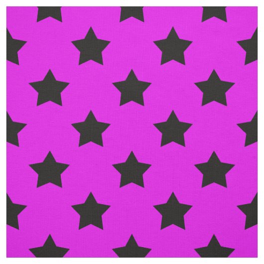 Purple Black Stars Pattern Decorative Textile Stof (Swatch)