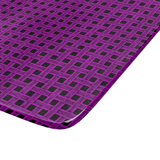 Purple Black Weave Pattern Snijplank (Hoek)