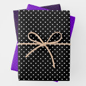 Purple, Black & White Inpakpapier Vel