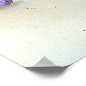 Purple bloemen trouwtaart met Matthew Bible Poster (Hoek)