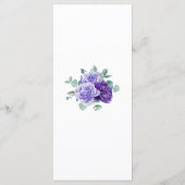 Purple Bloom Eucalyptus Botanical Wedding Menu (Achterkant)