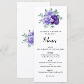 Purple Bloom Eucalyptus Botanical Wedding Menu (Voorkant / Achterkant)
