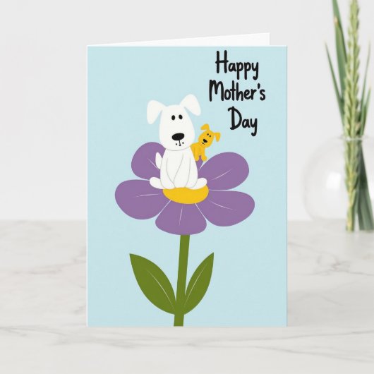 Purple Blossom Mothers Day Card Kaart (Voorkant)