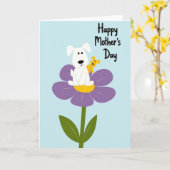 Purple Blossom Mothers Day Card Kaart (Gele Bloem)