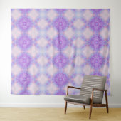 Purple Blue Blush Abstract Bohemian Geometric Wandkleed (In Situ (horizontaal))