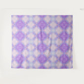 Purple Blue Blush Abstract Bohemian Geometric Wandkleed (Voorkant (horizontaal))