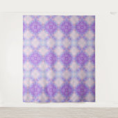 Purple Blue Blush Abstract Bohemian Geometric Wandkleed (Voorkant)