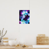 Purple & Blue Dendrobium Orchid Customized Orchids Poster (Keuken)
