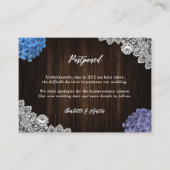 Purple Blue Floral Postponed Wedding Announcement Informatiekaartje (Voorkant)