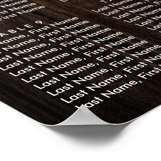 Purple Blue Floral Wedding Seating Chart 12 Poster (Hoek)