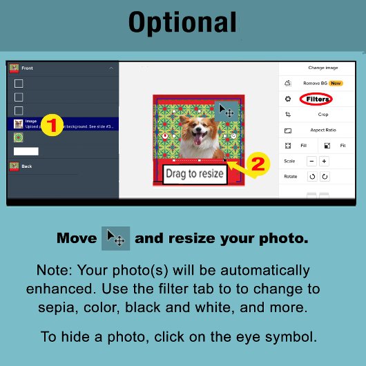 Purple Blue Modern Photo Gift Puppy Dog Lover Mom  Tote Bag