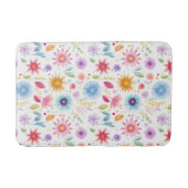 Purple Blue Pink Boho Wildflower Badmat (Voorkant)
