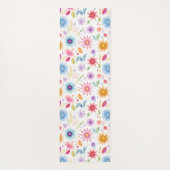 Purple Blue Pink Boho Wildflower Personalized Yogamat (Achterkant)