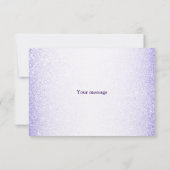 Purple Blue Pink Floral Glitter Elegant Wedding Bedankkaart (Achterkant)