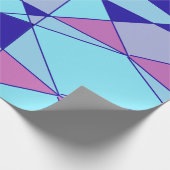 Purple blue pink triangle abstract cadeaupapier (Hoek)