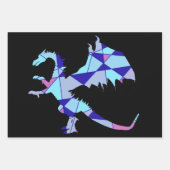 Purple blue pink triangle abstract  inpakpapier vel (Voorkant 2)