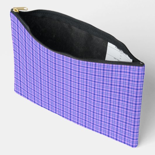 Purple Blue Plaid Classic Pattern Bright Etui (Open)