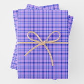 Purple Blue Plaid Classic Pattern Bright Inpakpapier Vel (In situ)