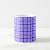 Purple Blue Plaid Classic Pattern Bright Koffiemok (Center)