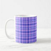 Purple Blue Plaid Classic Pattern Bright Koffiemok (Links)