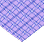 Purple Blue Plaid Classic Pattern Bright Korte Tafelloper (Hoek)