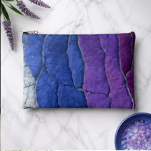 Purple Blue Silver Abstract Crackle Luxury Geode 