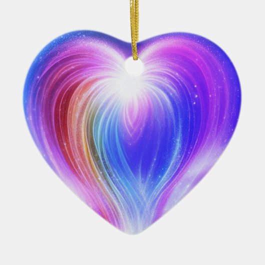Purple+Blue+White on a Beautiful Valentine Tree Keramisch Ornament (Voorkant)