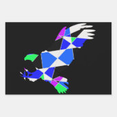 Purple blue White triangle abstract  Inpakpapier Vel (Voorkant 2)