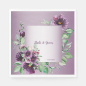 Purple Blush Floral Geometric Greenery Servet (Voorkant)