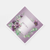 Purple Blush Floral Geometric Greenery Servet (Hoek)