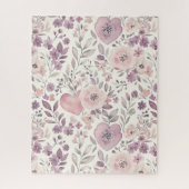 Purple Blush Pink Flowers Legpuzzel (Verticaal)