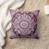 Purple bohemian mandala AI art  Kussen (Deken)
