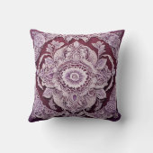 Purple bohemian mandala AI art  Kussen (Achterkant)