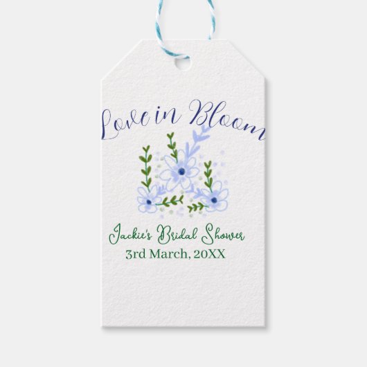 Purple boho love in Bloom bridal shower name retro Cadeaulabel (Voorkant)