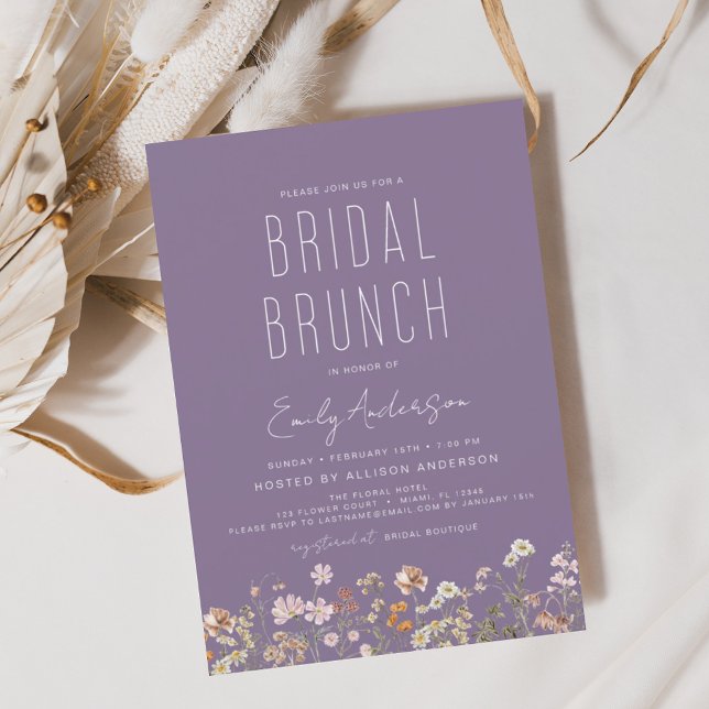 Purple Boho Wildflower Bridal Brunch Shower (Creator heeft geüpload)