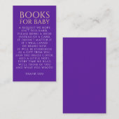 Purple Books For Baby Request Informatiekaartje (Voorkant / Achterkant)