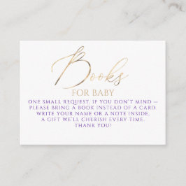 Purple Books For Baby Request Informatiekaartje